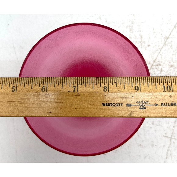 Set of 4 Vintage Brookpark Cranberry Champagne Sorbet Plastic Glass Beverageware - Picture 5 of 7